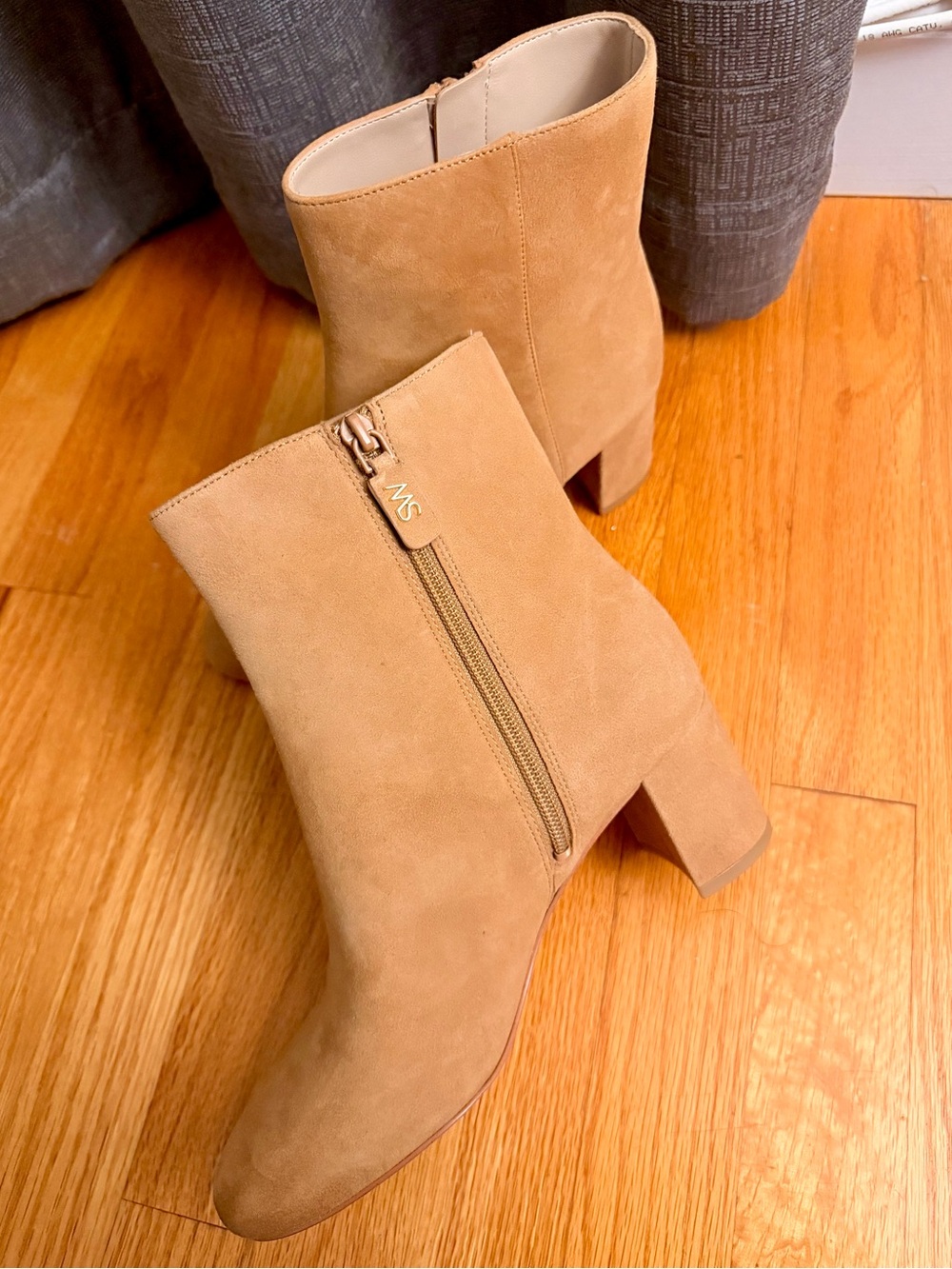 Stuart Weitzman Wynn Tan Suede Ankle Boots